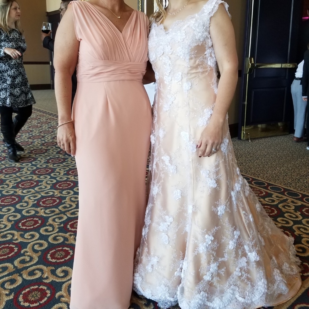 Bill Levkoff bridesmaid dress.  #82955.  Peach.